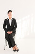 beautiful businesswoman sitting