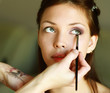 Pretty Woman Applying Make Up ...