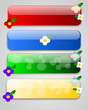Banners with spring flowers