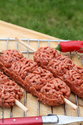 Photo: brochettes de viande hachée brochettes de viande hachée