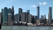 View of Manhattan skyscrapers from the Brooklyn side.