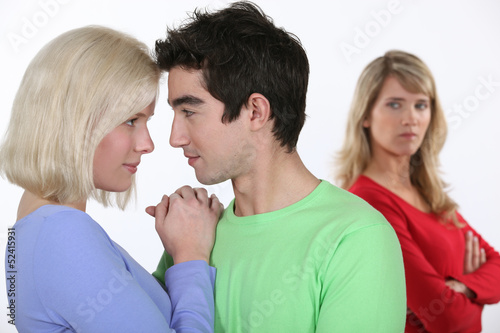 Photo: Woman jealous of couple Woman jealous of couple