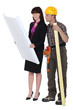 Photo: Architect and foreman Architect and foreman