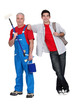 Experienced and apprentice painter