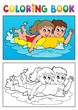 Detaily fotografie Coloring book swimming theme 3