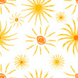 Vector: suns, seamless pattern, background suns, seamless pattern, background