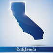 shiny icon in form of California state, USA