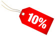 Label "10%" Red