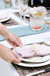 Table setting for outdoor garden party
