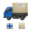 Vector: truck with a gift vector icon xxl truck with a gift vector icon xxl