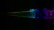 HD colored smoke curves, black background