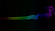 HD colored smoke curves, black background