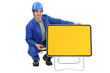 young electrician posing