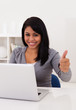 Young Woman Using Laptop