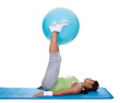 Woman Exercising On Pilates Ball