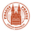 Vector: Stamp with the name of Prague, Czech Republic written inside Stamp with the name of Prague, Czech Republic written inside