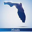 shiny icon in form of Florida state, USA