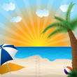 Sandy beach view
