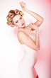 Photo: sexy woman in underwear curlers with beads sexy woman in underwear curlers with beads