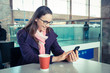 Young Woman inside Train Station or Airport