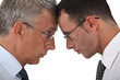 Businessmen head to head