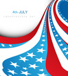 4th july american independence day fantastic wave design