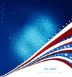 4th july american independence day creative wave vector backgrou