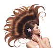 young woman with beautiful brown hair