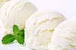 Scoops of white ice cream