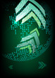 Arrow green background with place for your text.