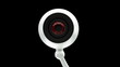 White metallic eye with alpha