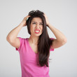 Loss hair comb in women hand