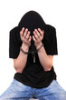 Arrested Young Man in Handcuffs