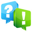 Question & Answer Speech Bubbles Blue/Green
