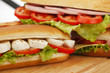 Photo: pile of sandwiches close pile of sandwiches close