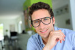 Photo: Modern guy with eyeglasses on Modern guy with eyeglasses on