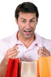 Foto: man with shopping bags man with shopping bags