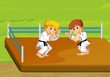 Children and sport - training - illustration for the kids