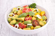 avocado salad and tomato