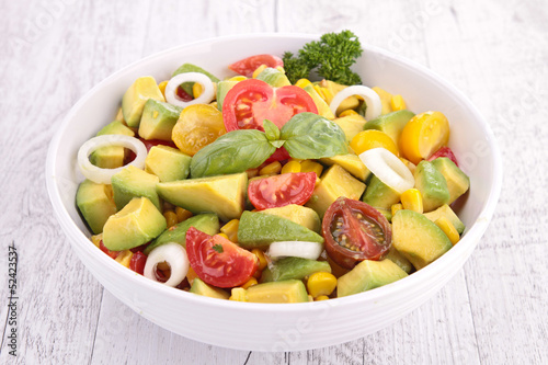 Photo: avocado salad and tomato avocado salad and tomato