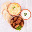 falafel, hummus and bread