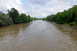 Il fiume Po in piena a Torino