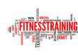 Fitnesstraining (Fitness, Training, Sport; Tagcloud)