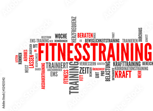 Vector: Fitnesstraining (Fitness, Training, Sport; Tagcloud) Fitnesstraining (Fitness, Training, Sport; Tagcloud)