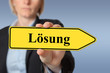 Foto: Lösung, Schild Lösung, Schild