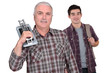 Photo: Tiler and trainee Tiler and trainee