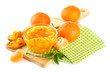 Orange jam with zest and tangerines
