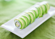 Green dragon sushi roll with avocado and crab