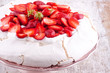 pavlova cake with strawberry