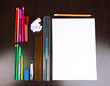 Workplace of designer close-up